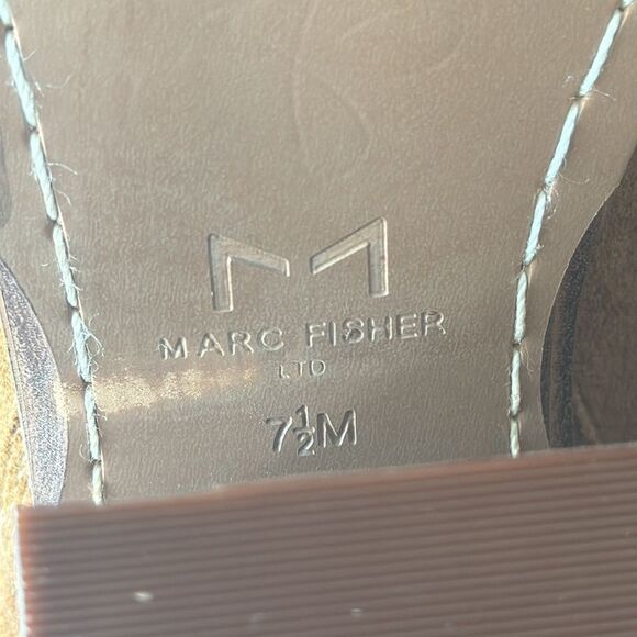 MARC FISHER GADRI Tan Suede Leather Ankle Booties Pointed Toe Pull On Size 7.5M - Picture 10 of 16